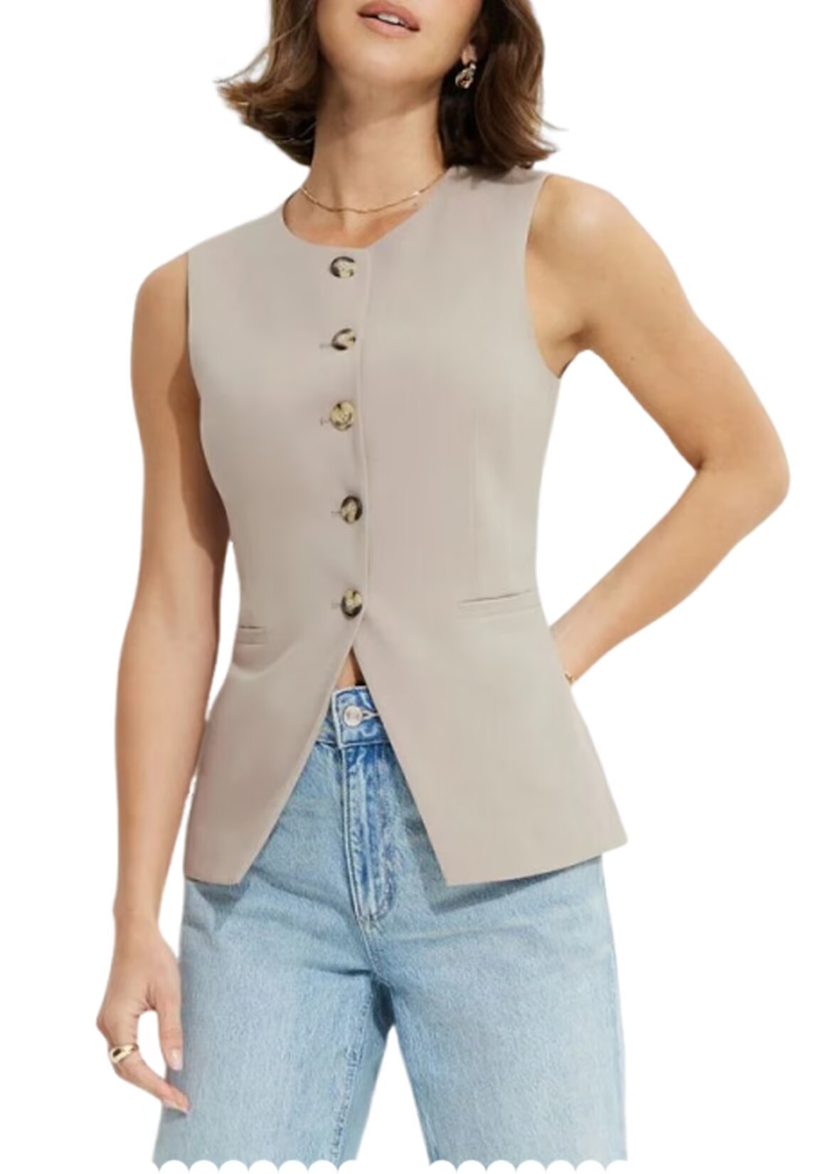 Women's khaki vest 