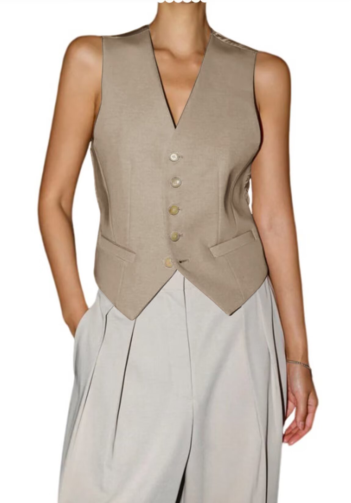 Women's khaki vest 