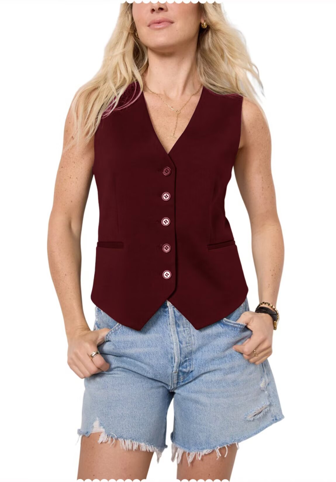 Women's red vest 