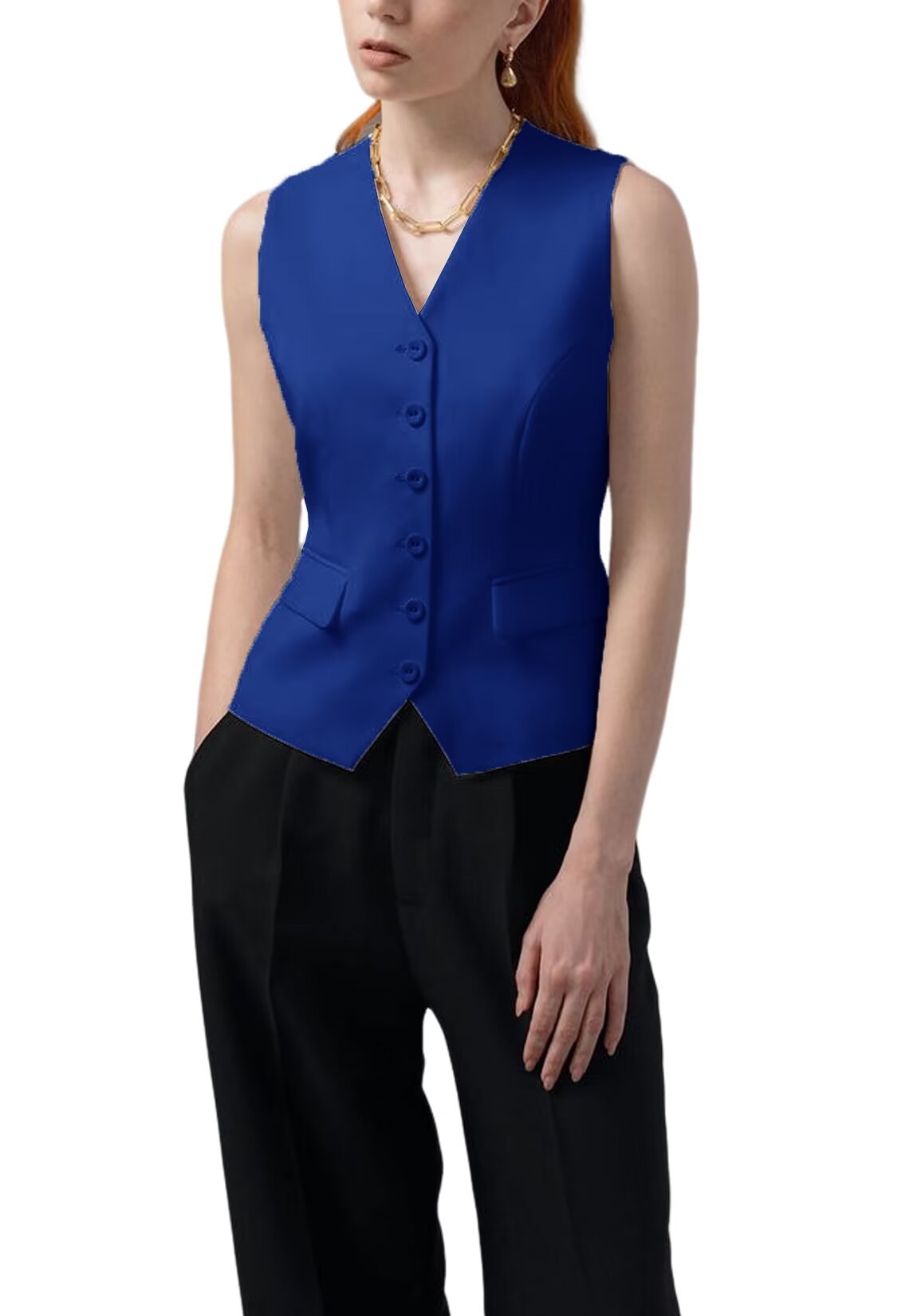 Women's blue vest 