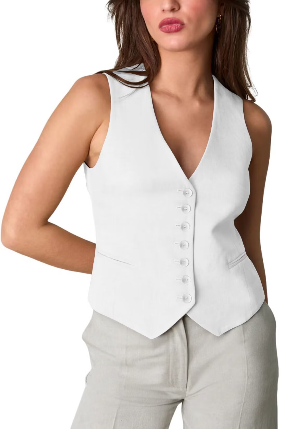Women's white vest 