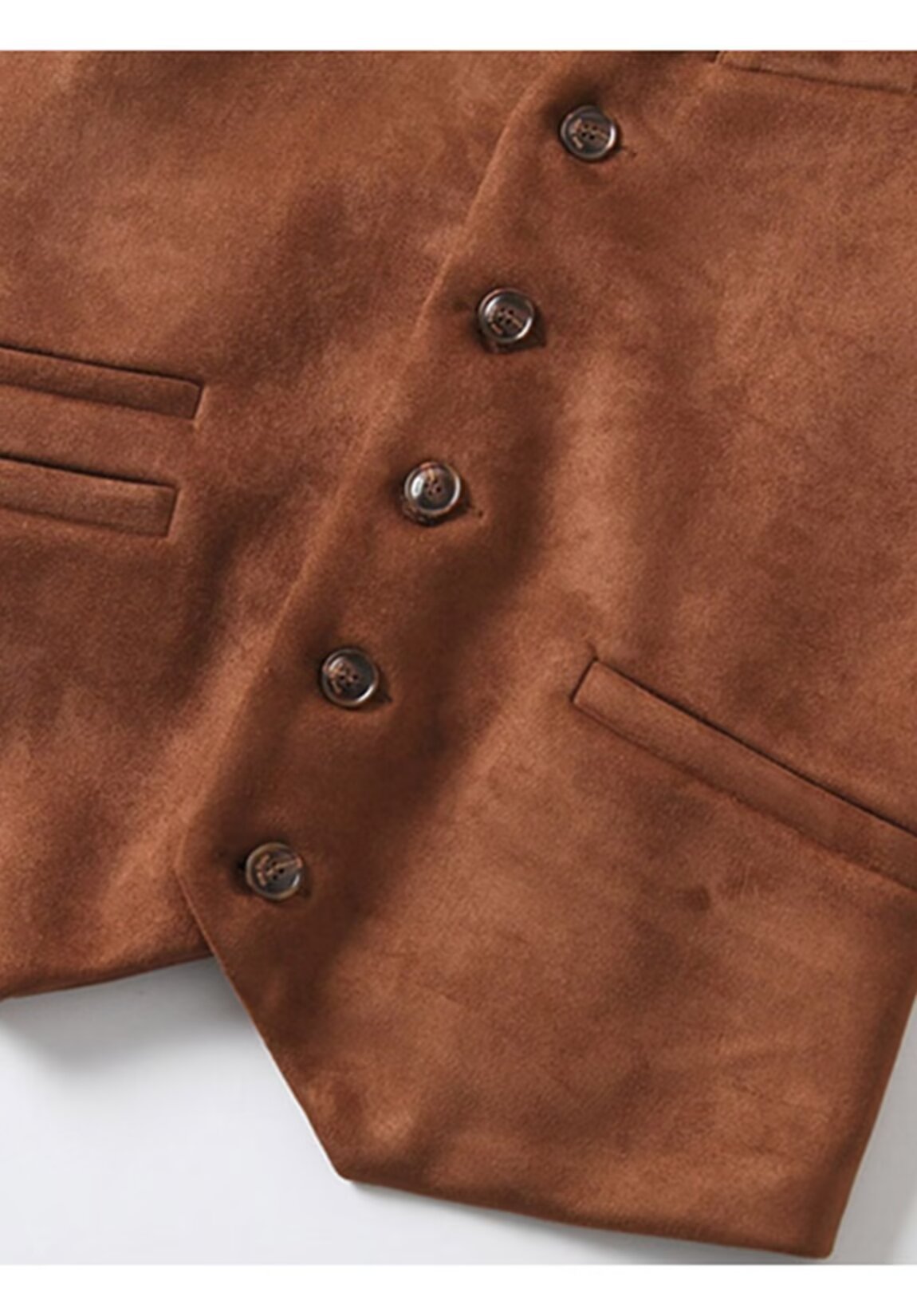 Men's Coffee suede vest 