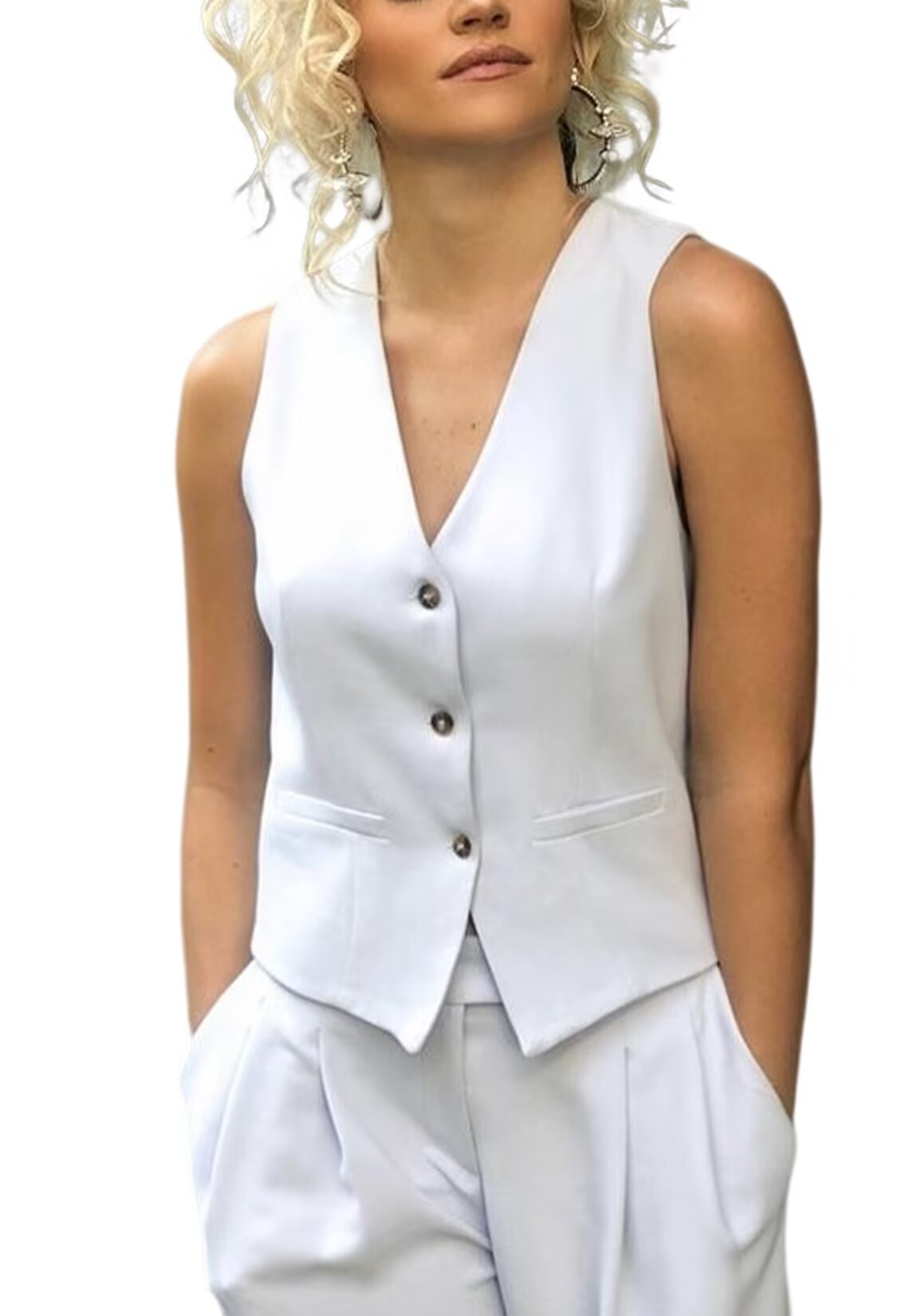 Women's white vest 