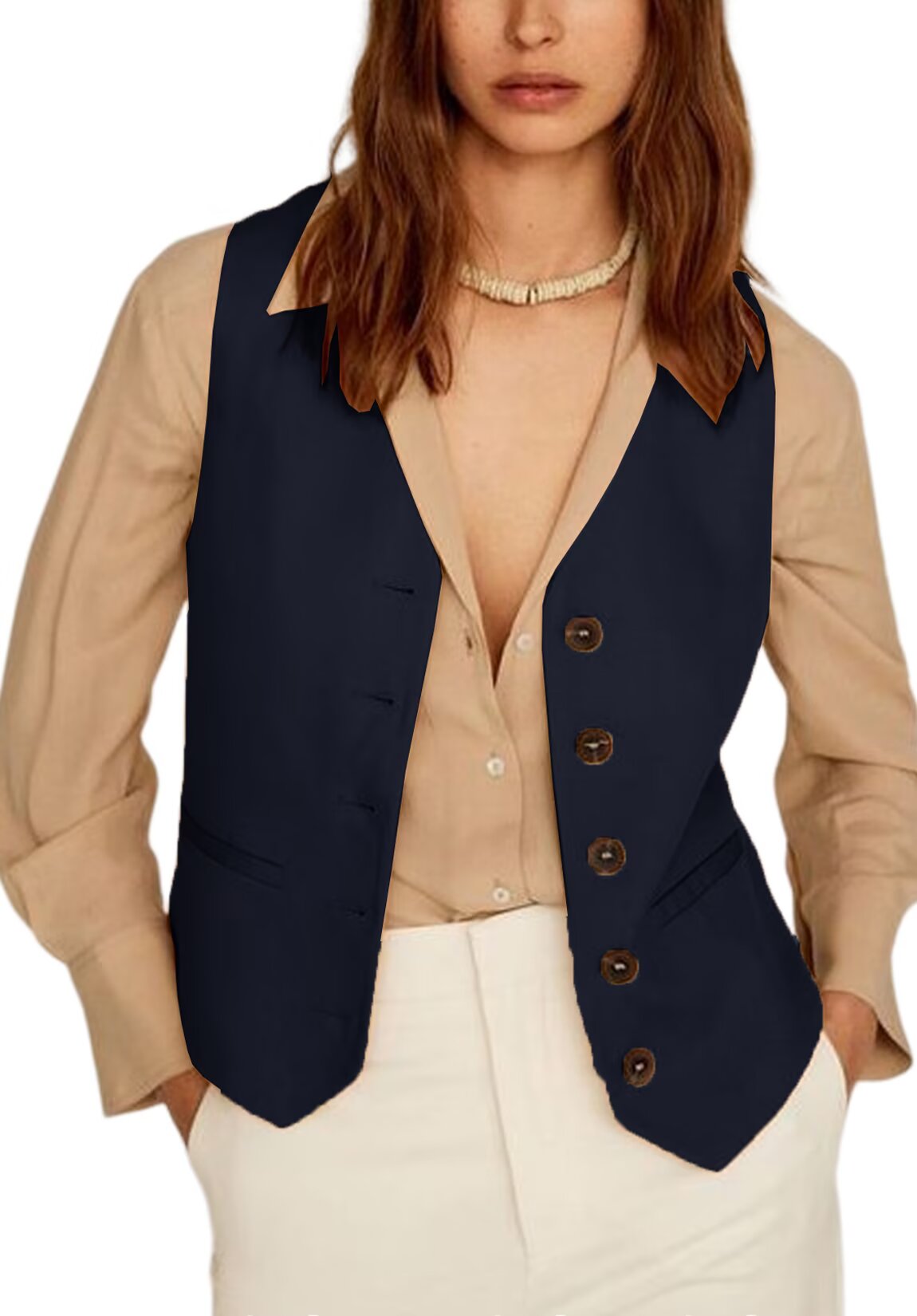 Women's blue vest 