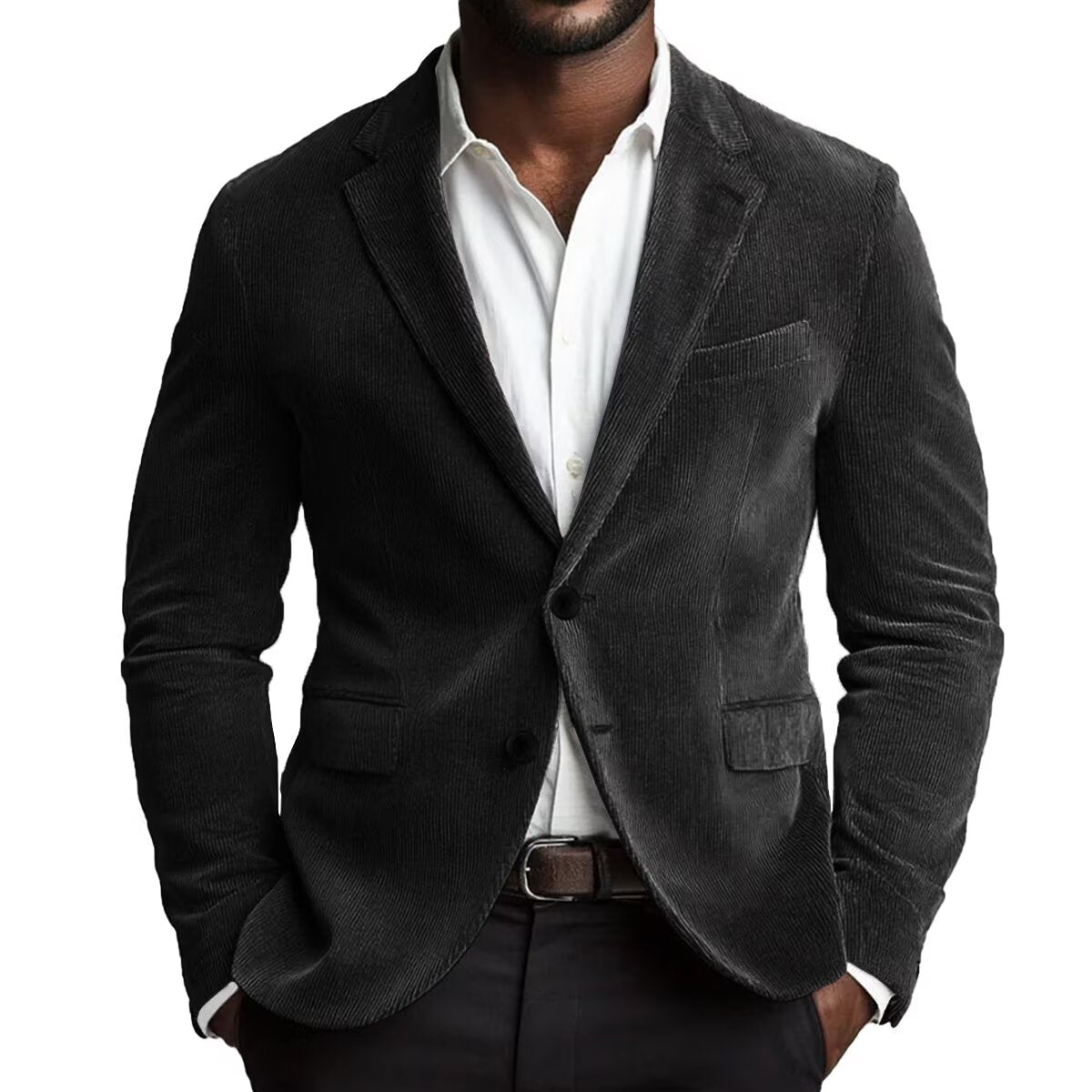 Men's black corduroy jacket