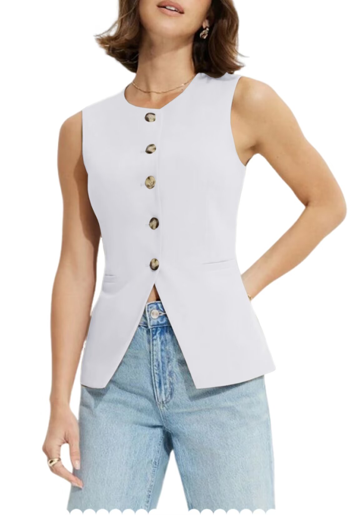 Women's white vest 