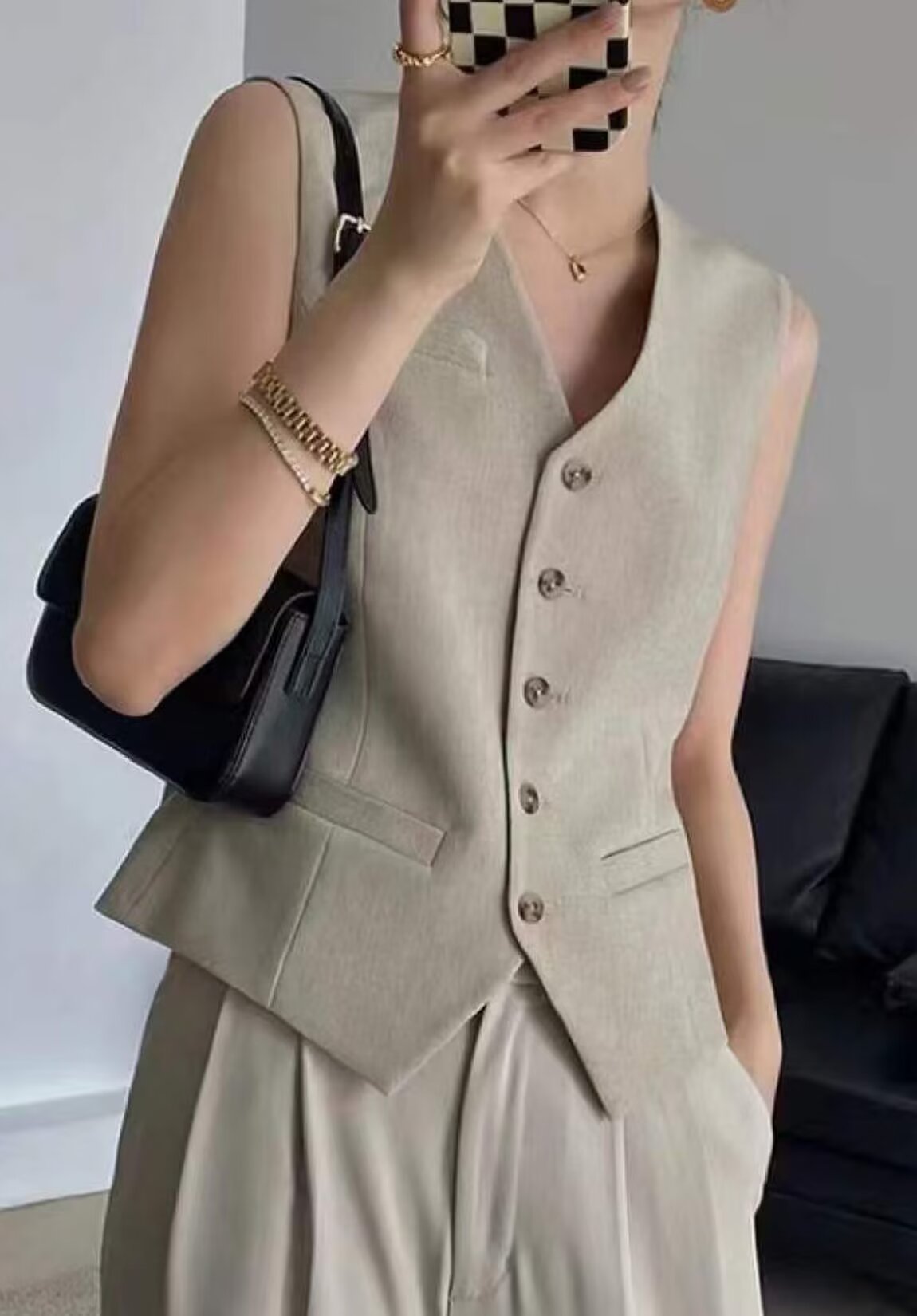 Women's white vest 