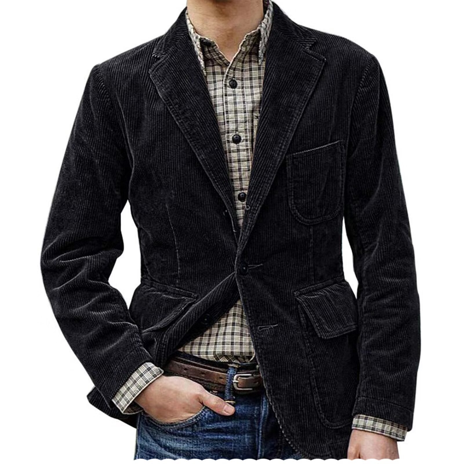 Mens Corduroy Jacket|Regular Fit  2-Button  Suit Jacket