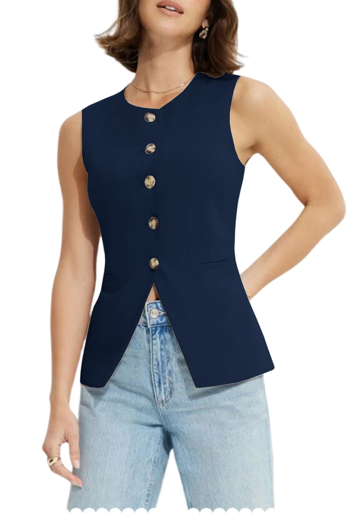 Women's blue vest 