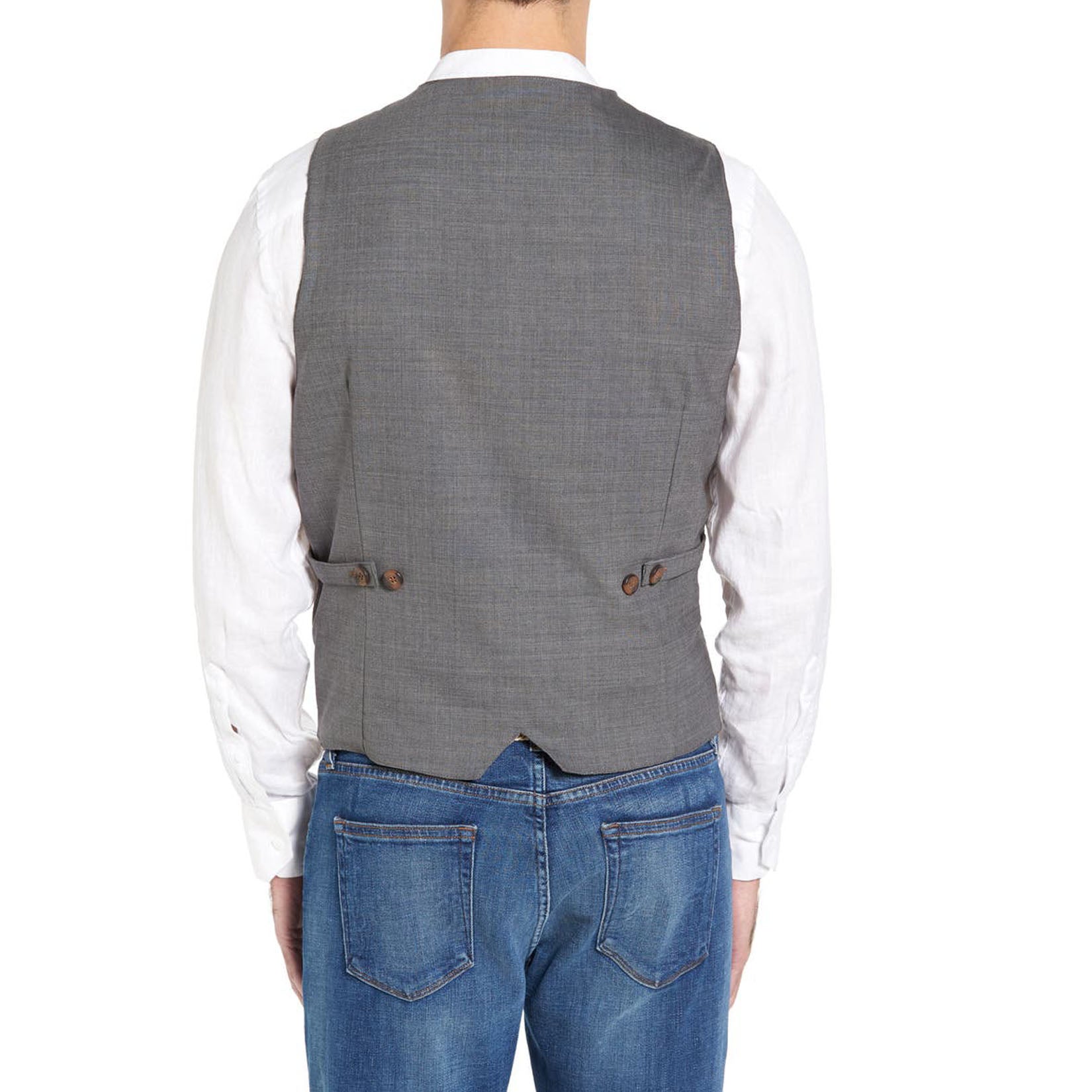 Men's khaki suede vest 