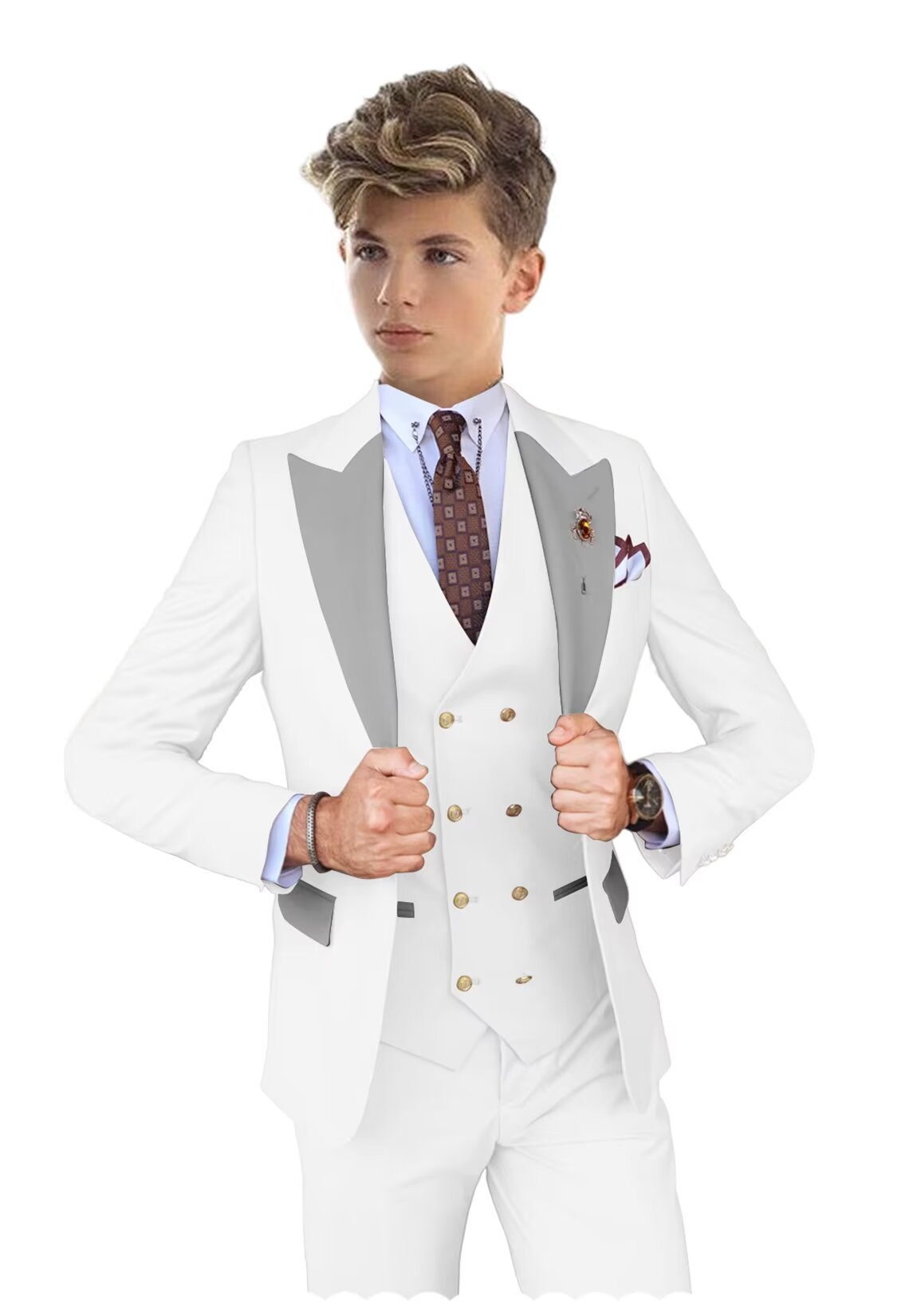 white suit