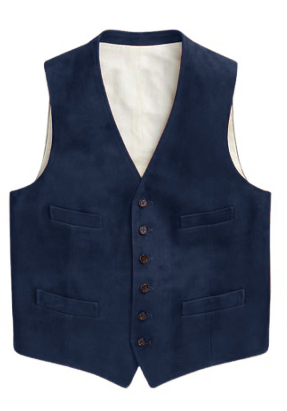 Men's navy suede vest 