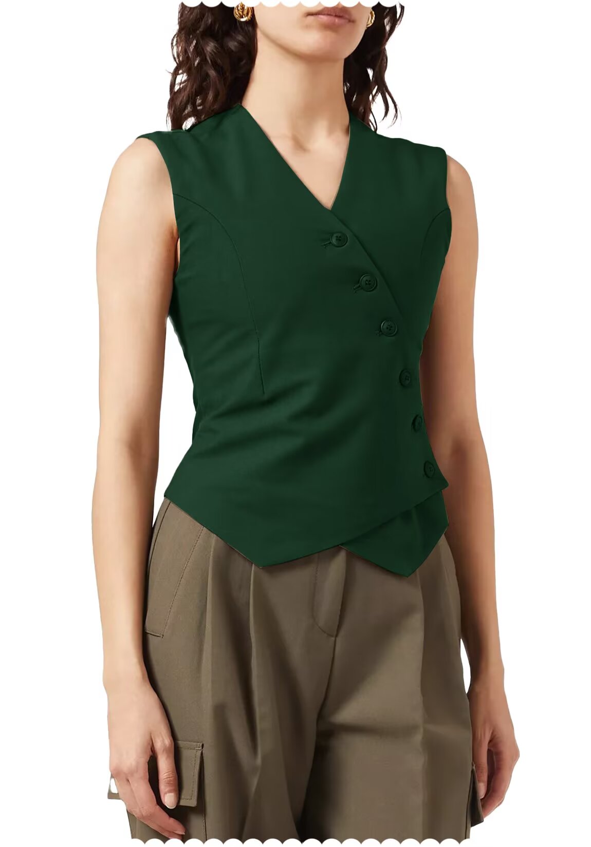 Women's green vest 