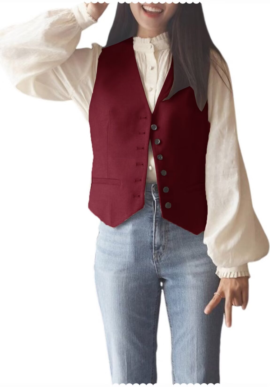Women's red vest 