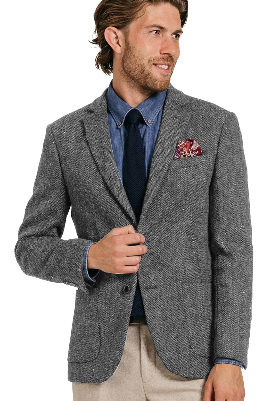 Men Tweed Jacket