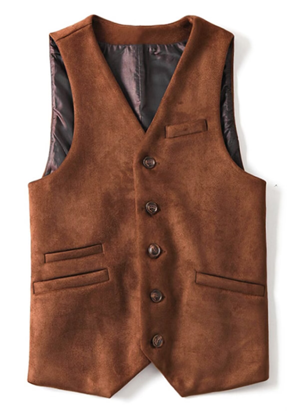 Men's brown suede vest 