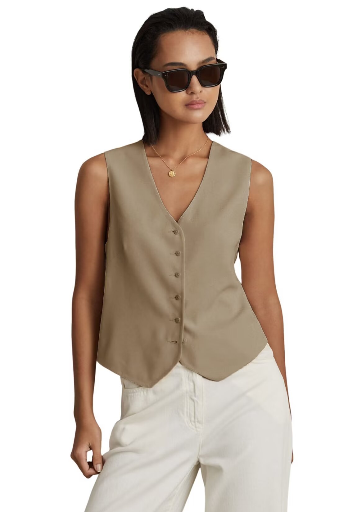 Women's khaki vest 