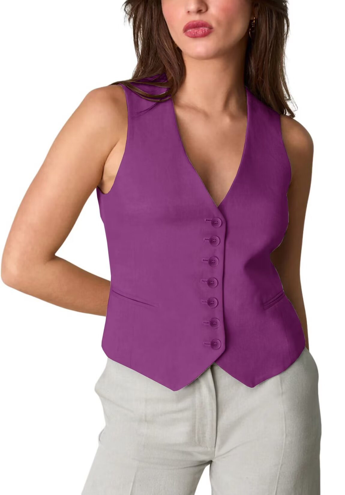 Women's purple vest 