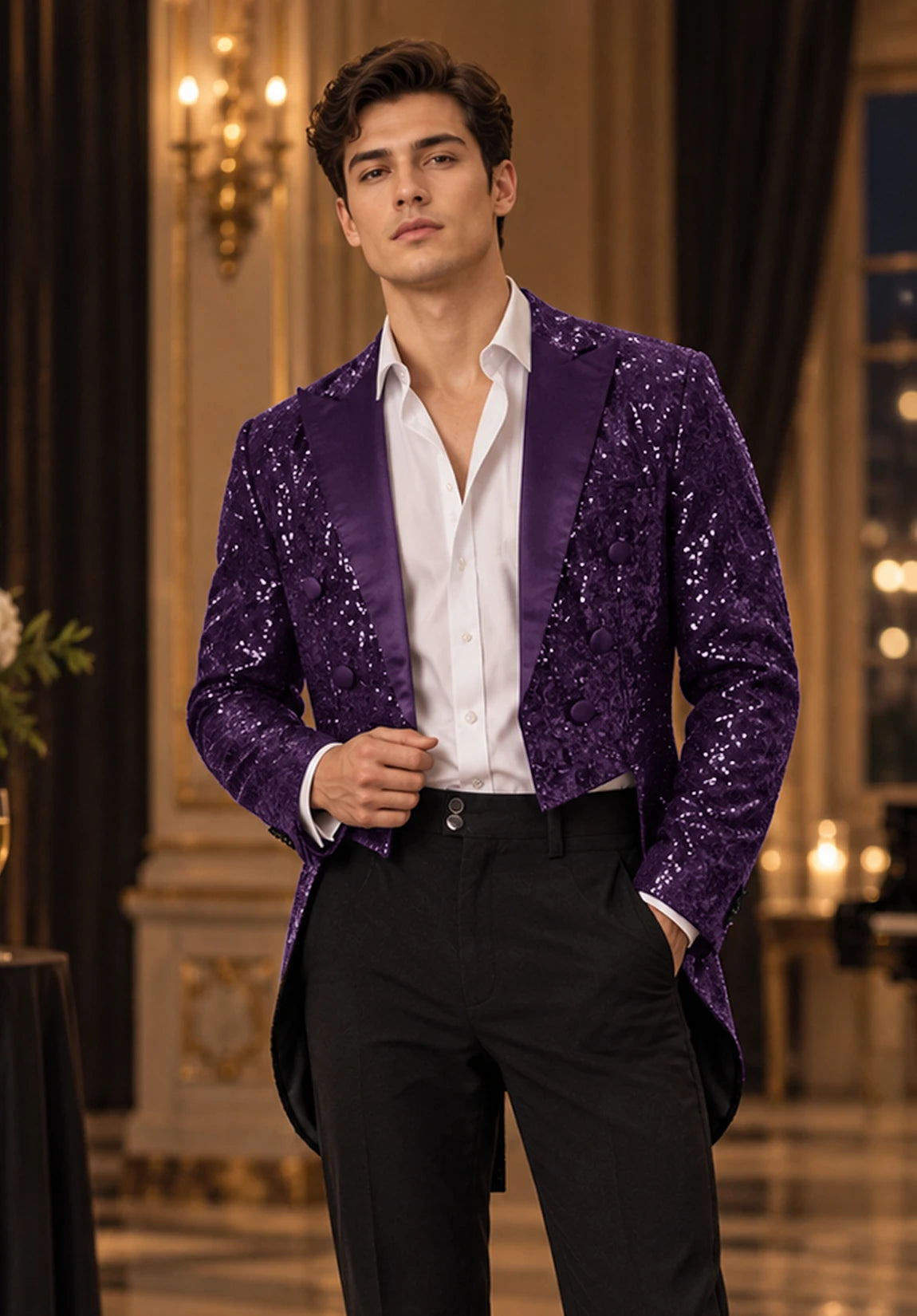 Men's purple jacket