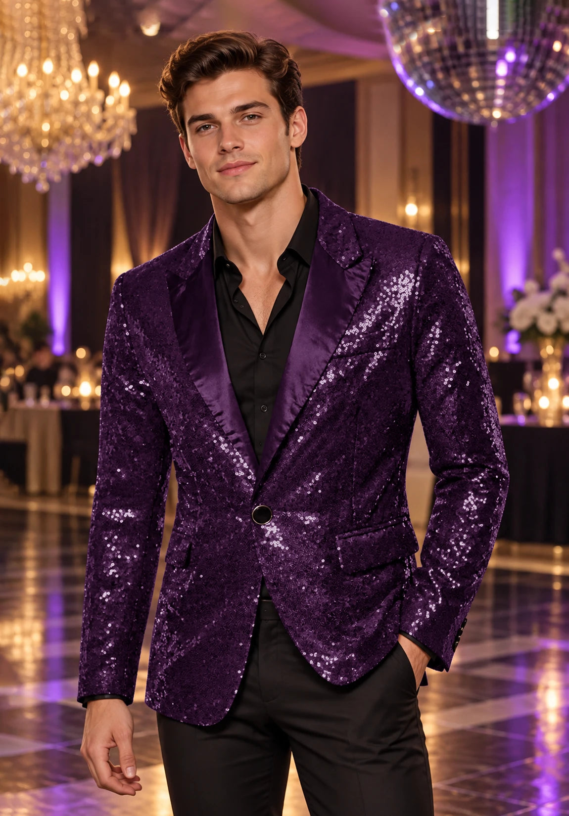 Men's purple jacket