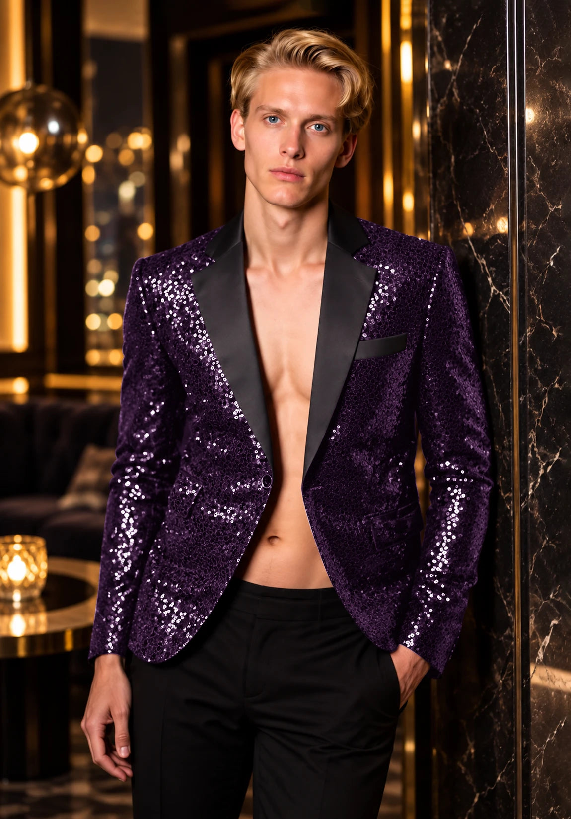 Men's purple jacket