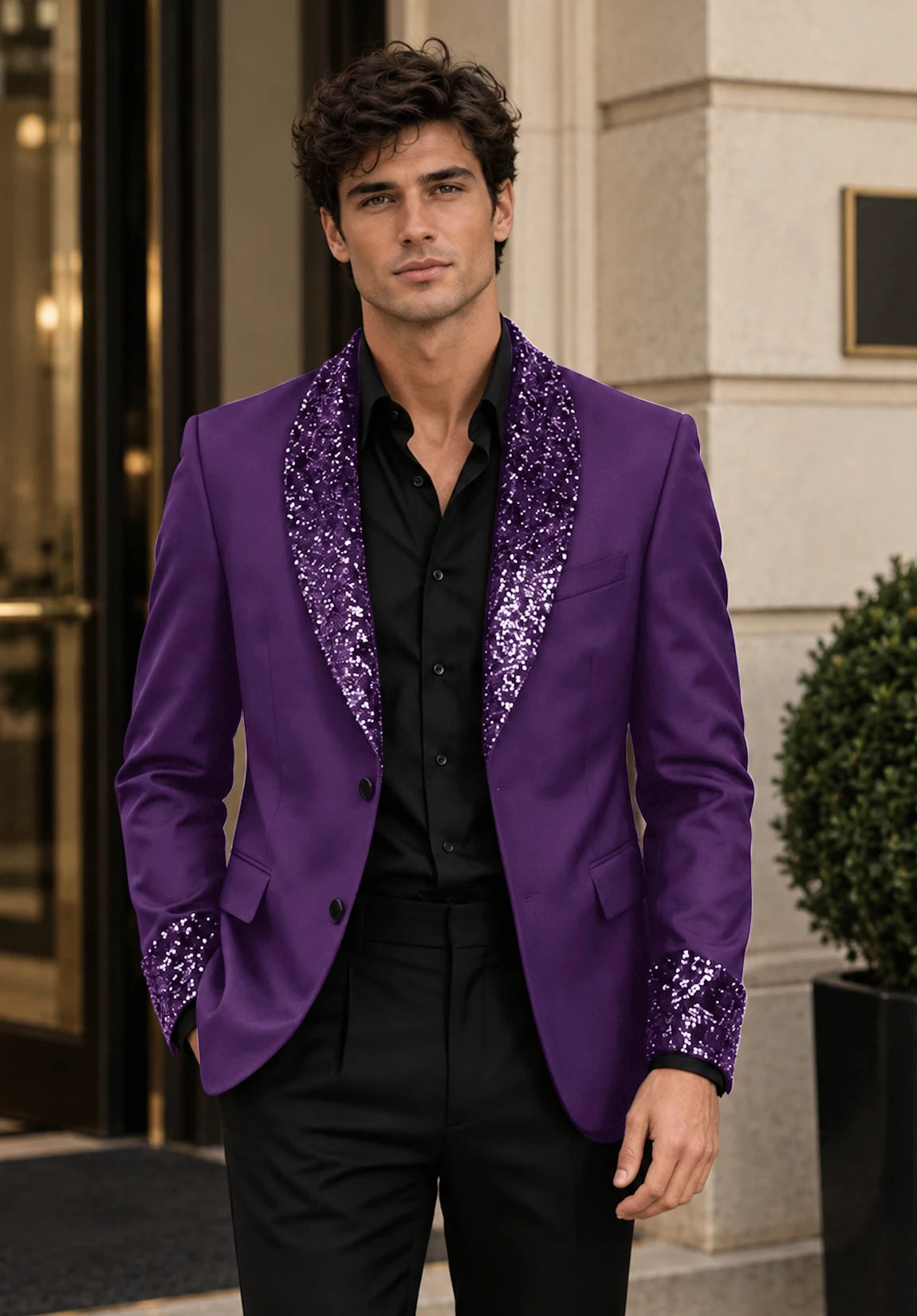 Men's purple jacket