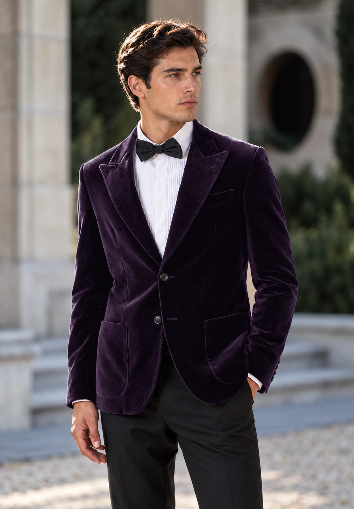 Men's Purple velvet jacket