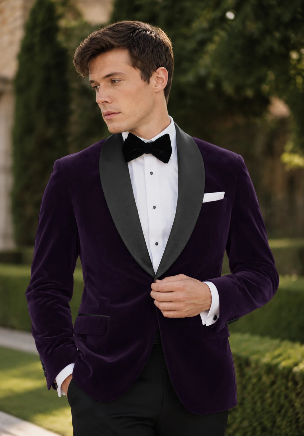 Men's Purple velvet jacket