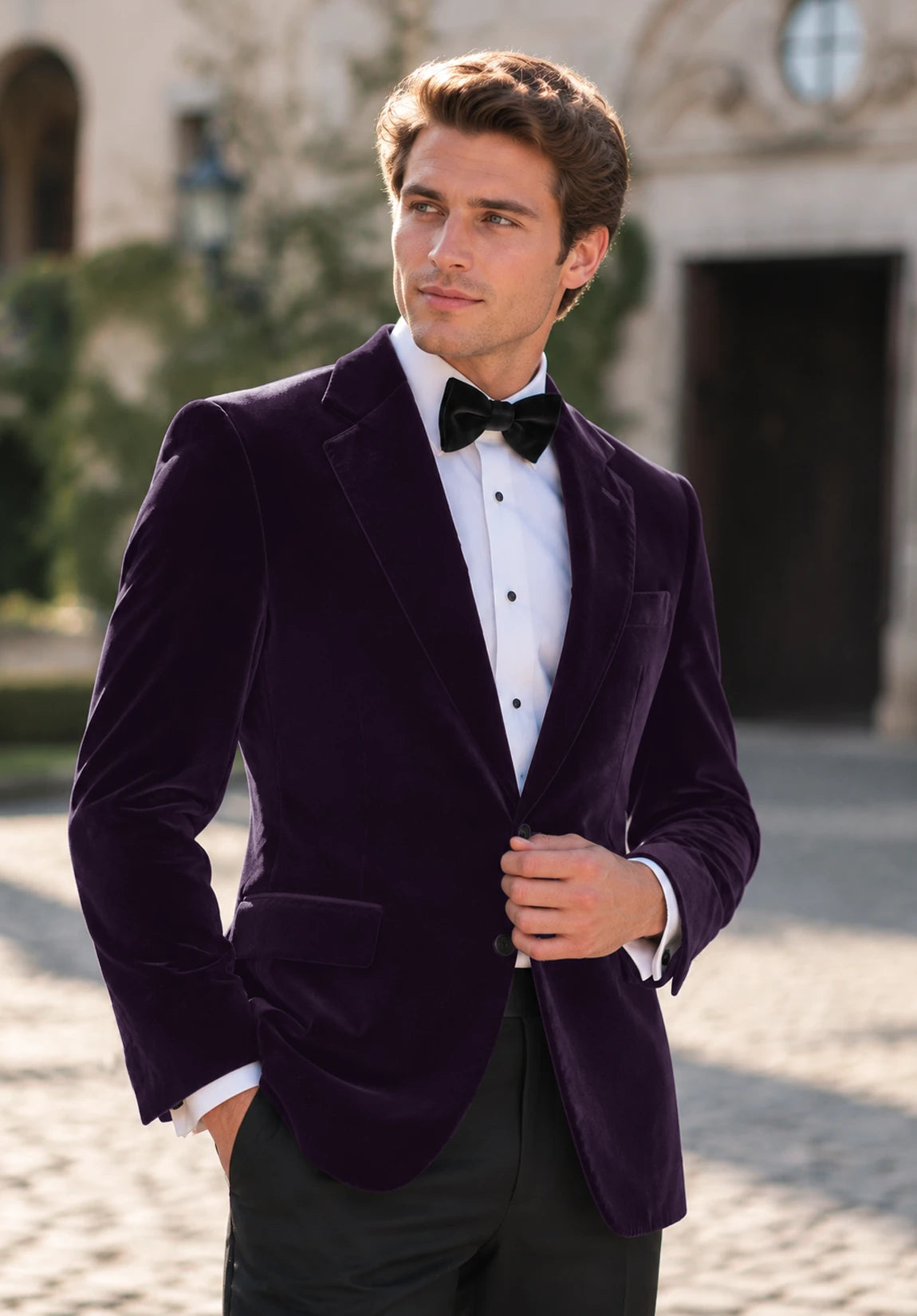 Men's Purple velvet jacket