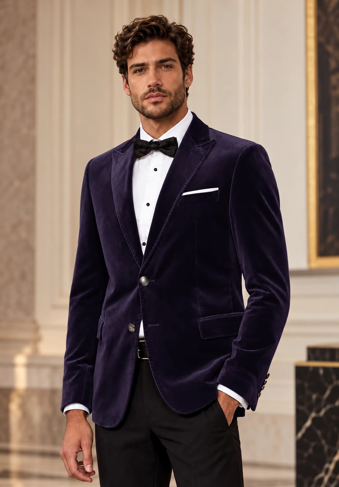 Men's Purple velvet jacket