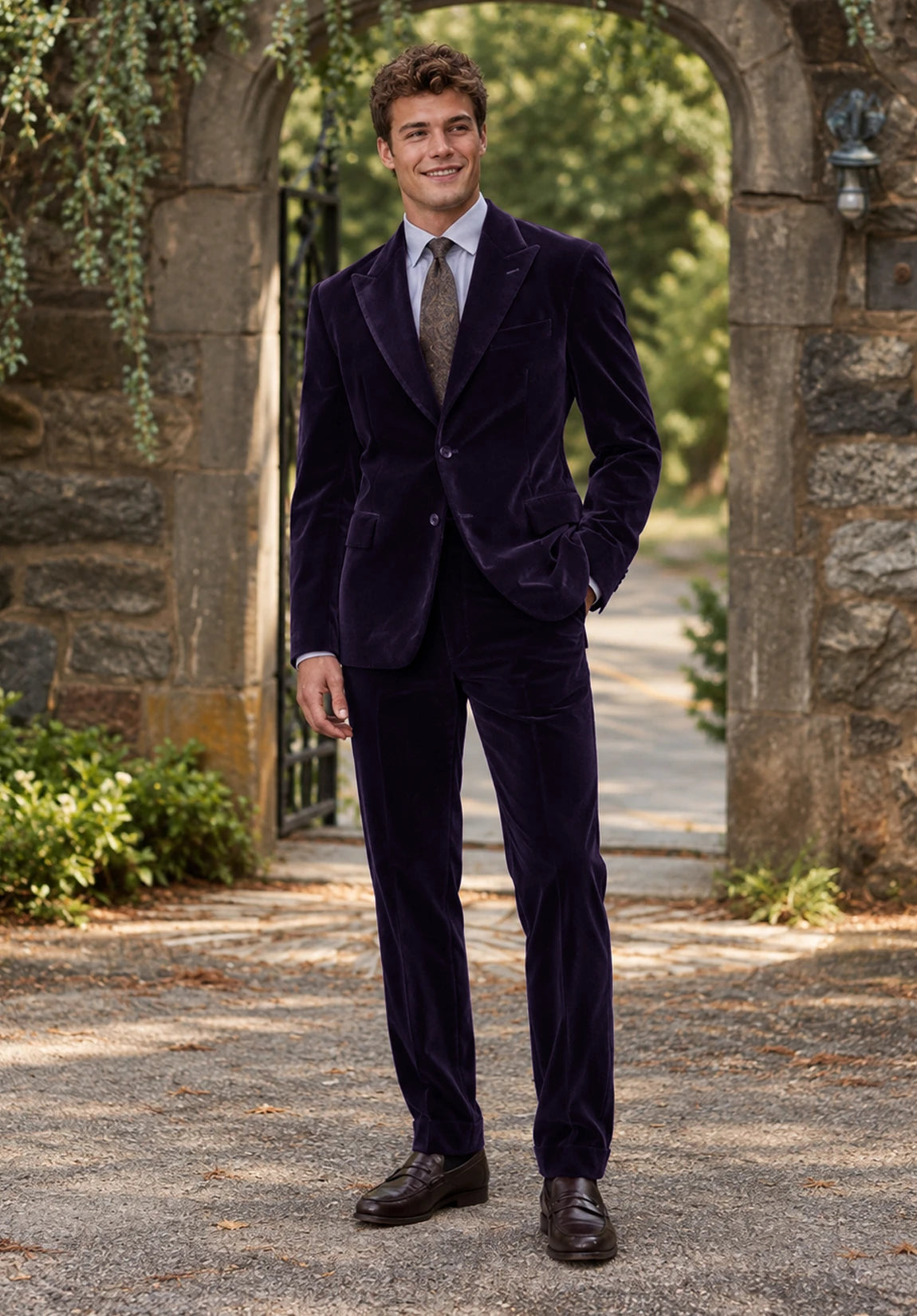 Men Purple Suit