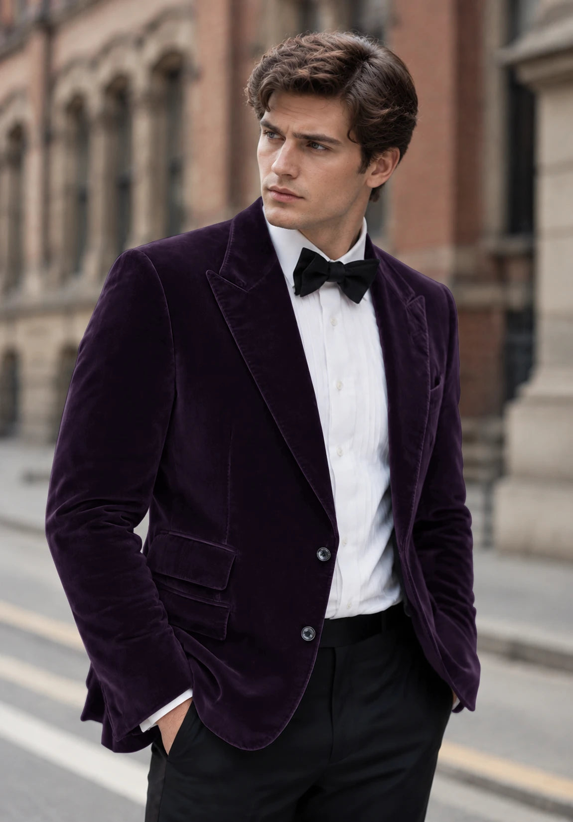 Men's Purple velvet jacket