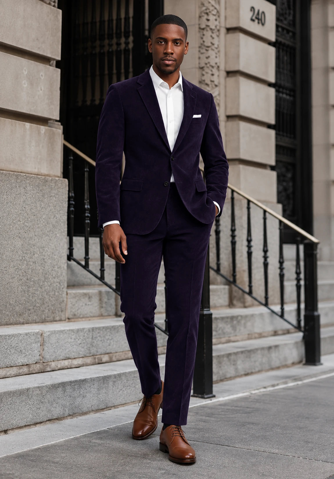 Men Purple Suit
