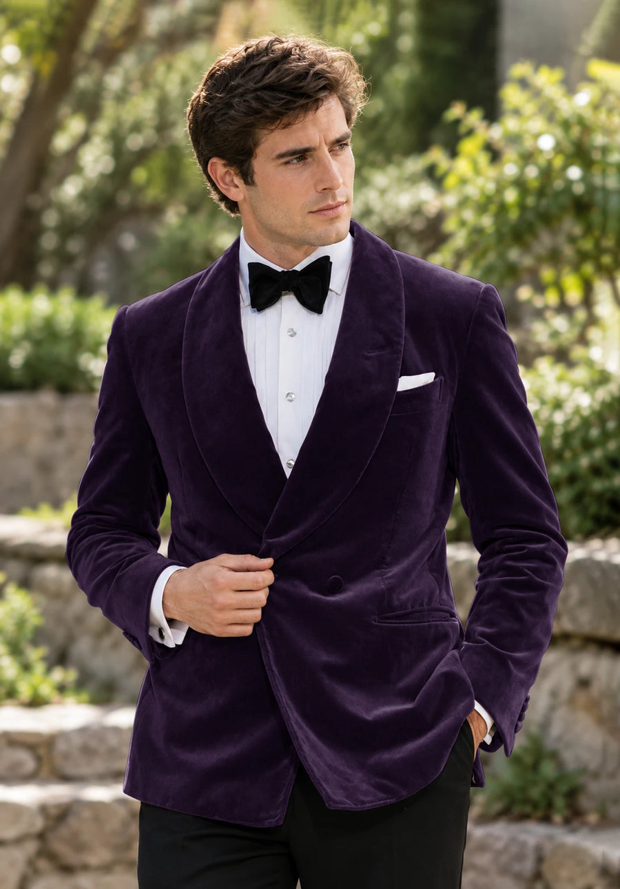 Men's Purple velvet jacket