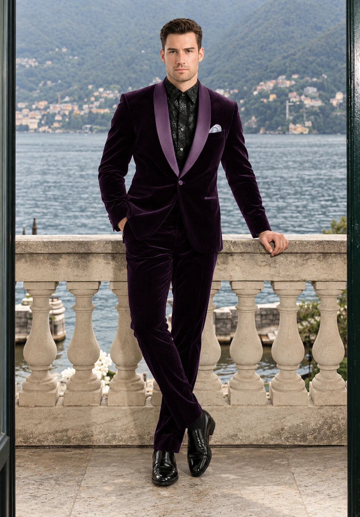 Men Purple Suit