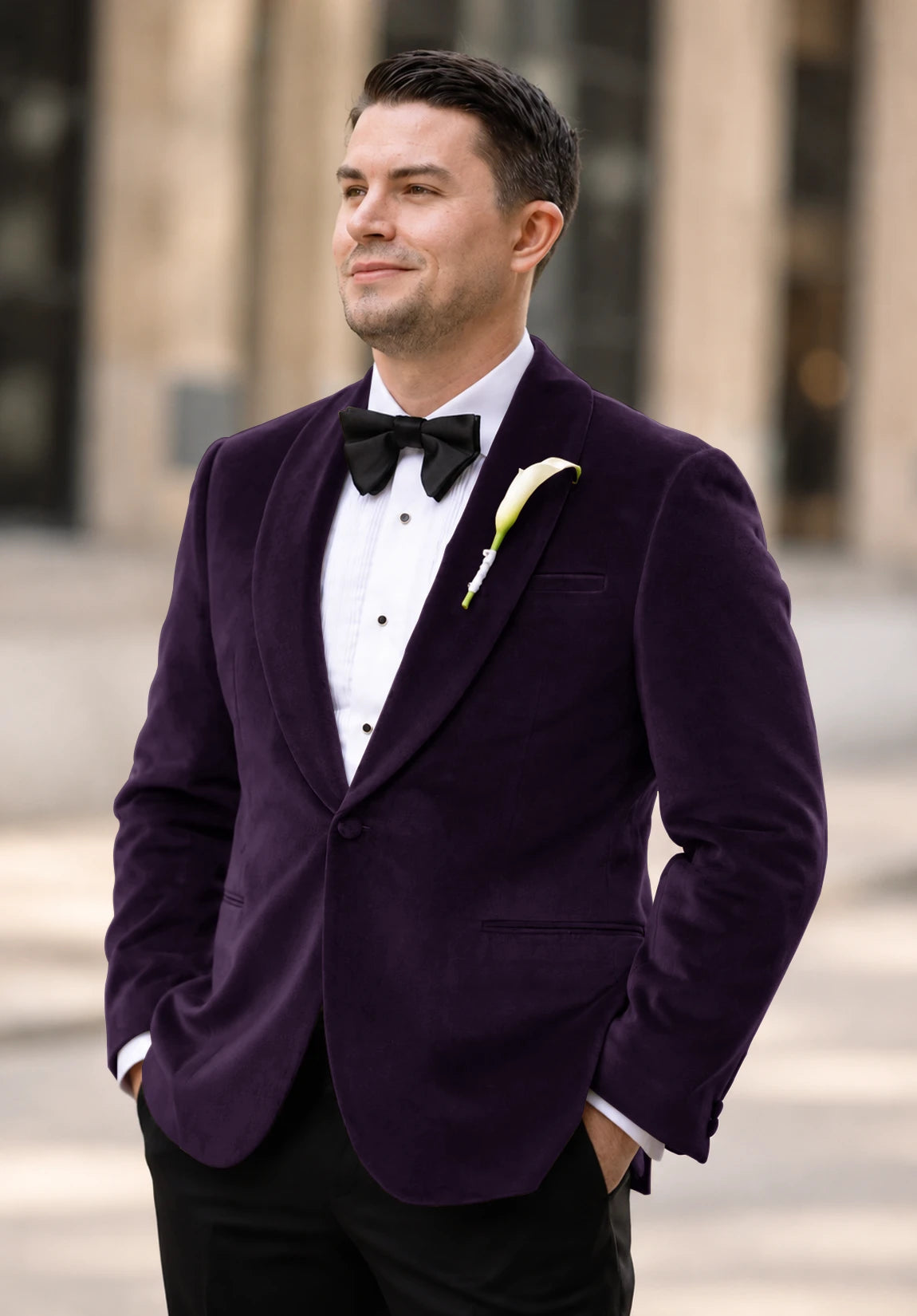 Men's Purple velvet jacket