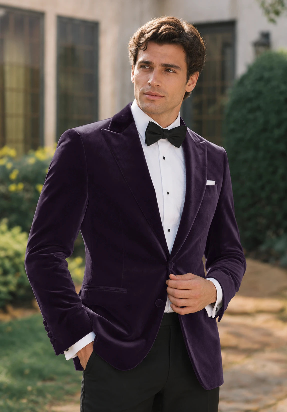 Men's Purple velvet jacket