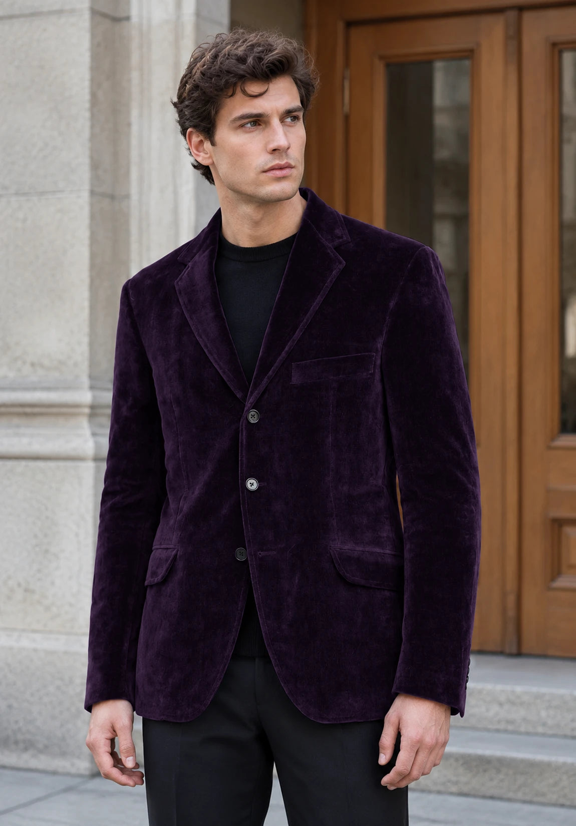 Men's Purple velvet jacket