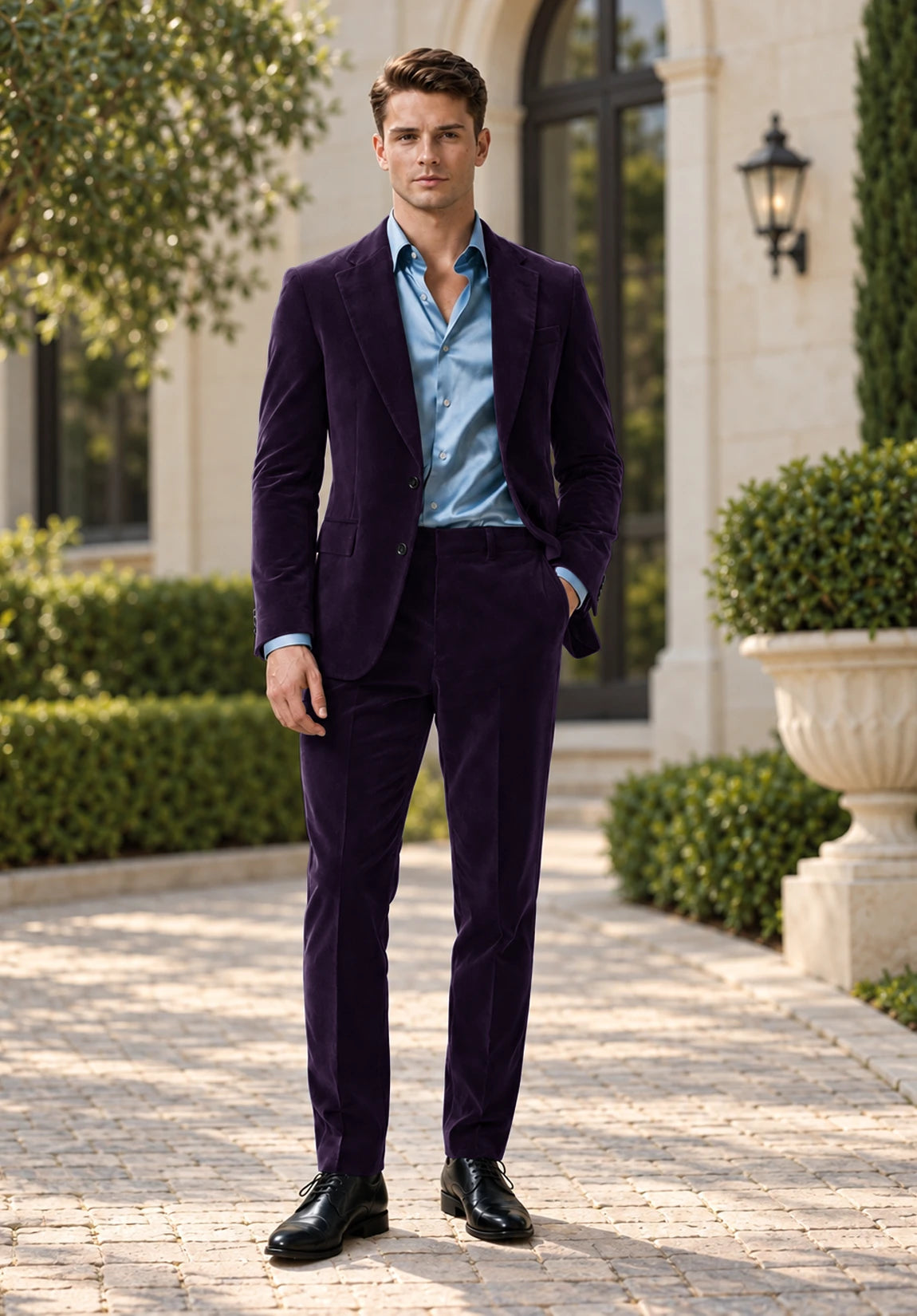 Men Purple Suit