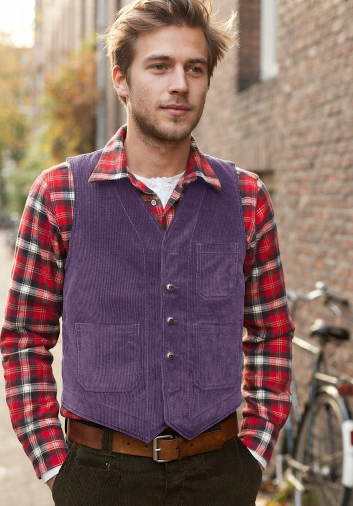 Men's purple vest