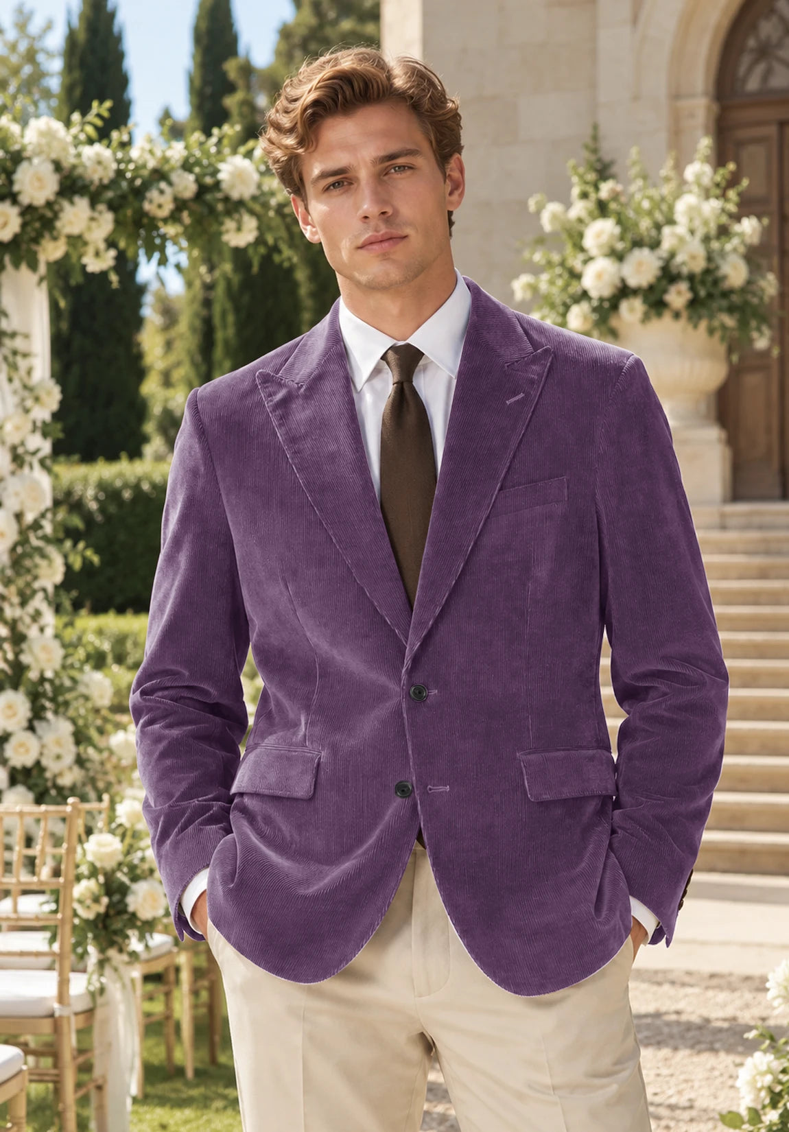 Men's purple corduroy jacket