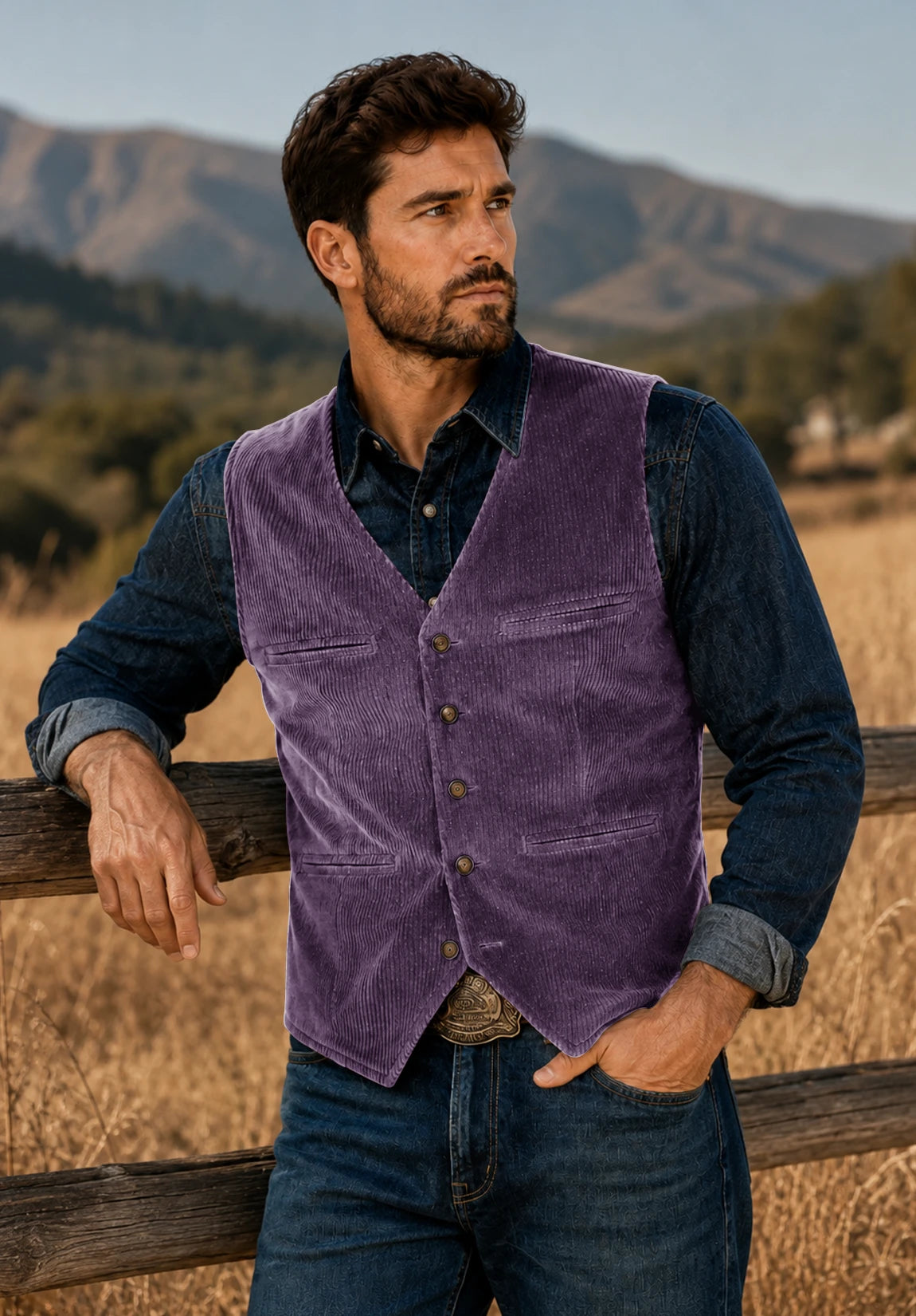 Men's purple vest
