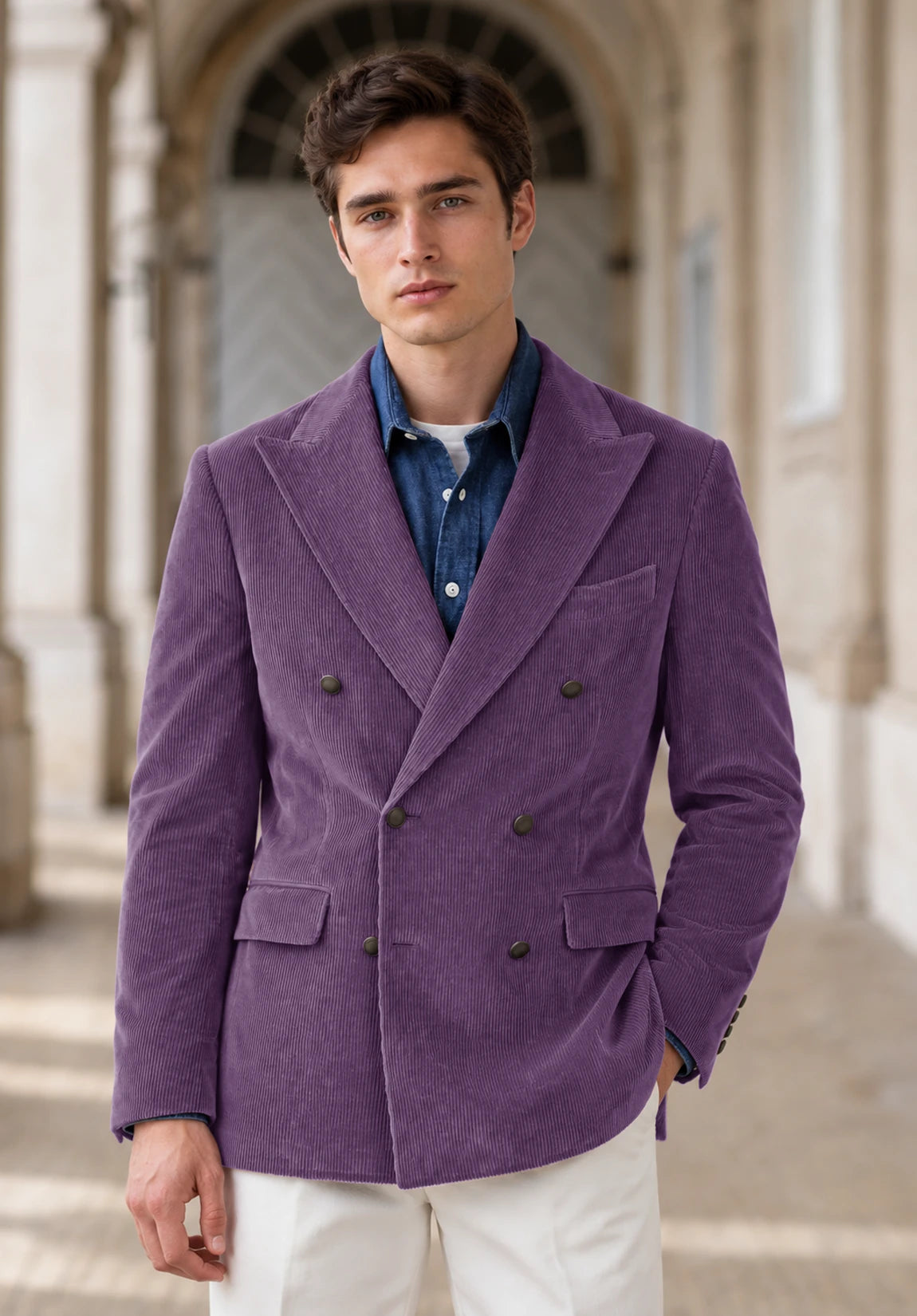 Men's Purple corduroy jacket