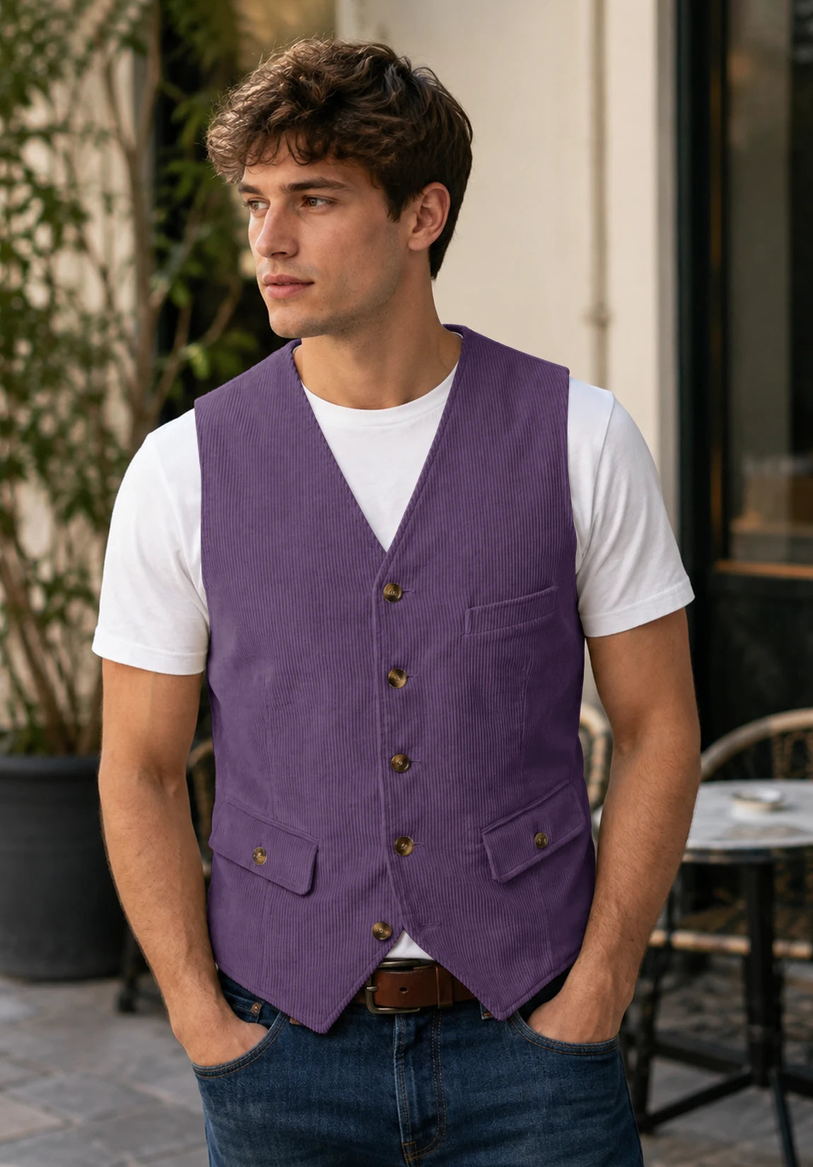 Men's purple vest