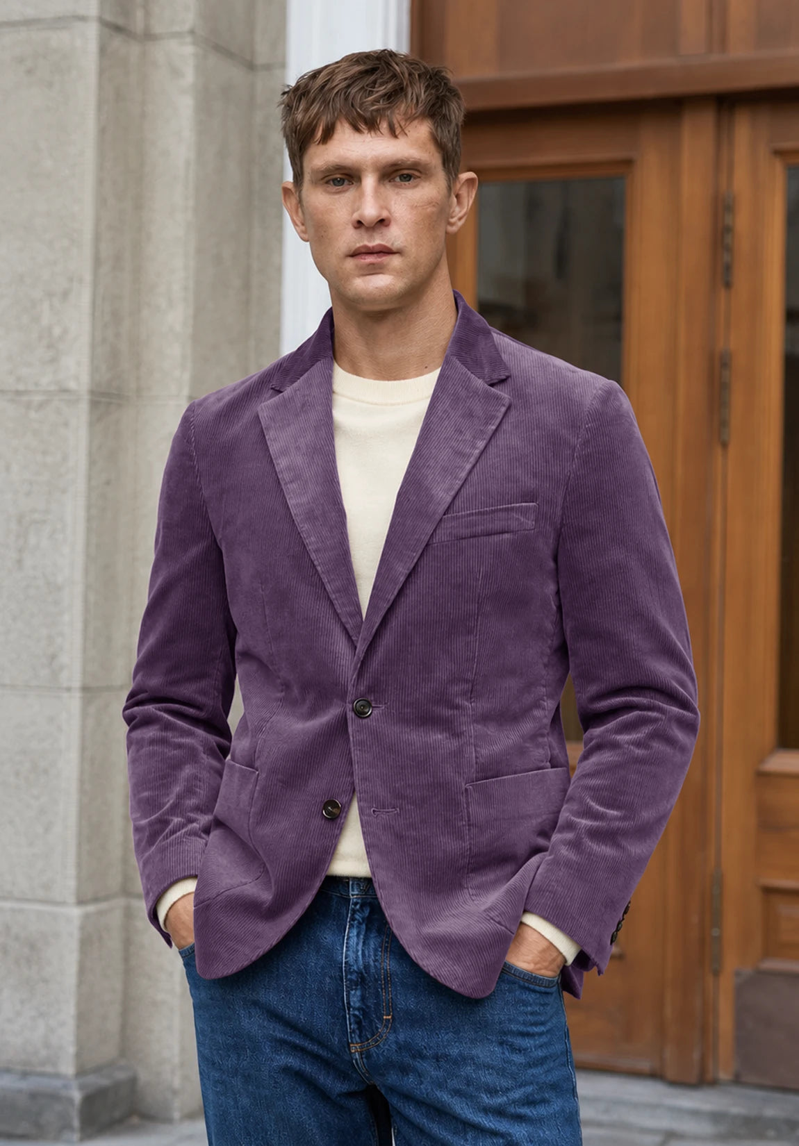 Men's Purple corduroy jacket
