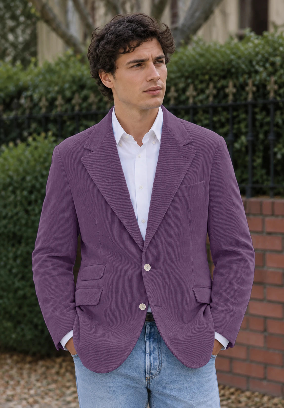 Men's Purple corduroy jacket