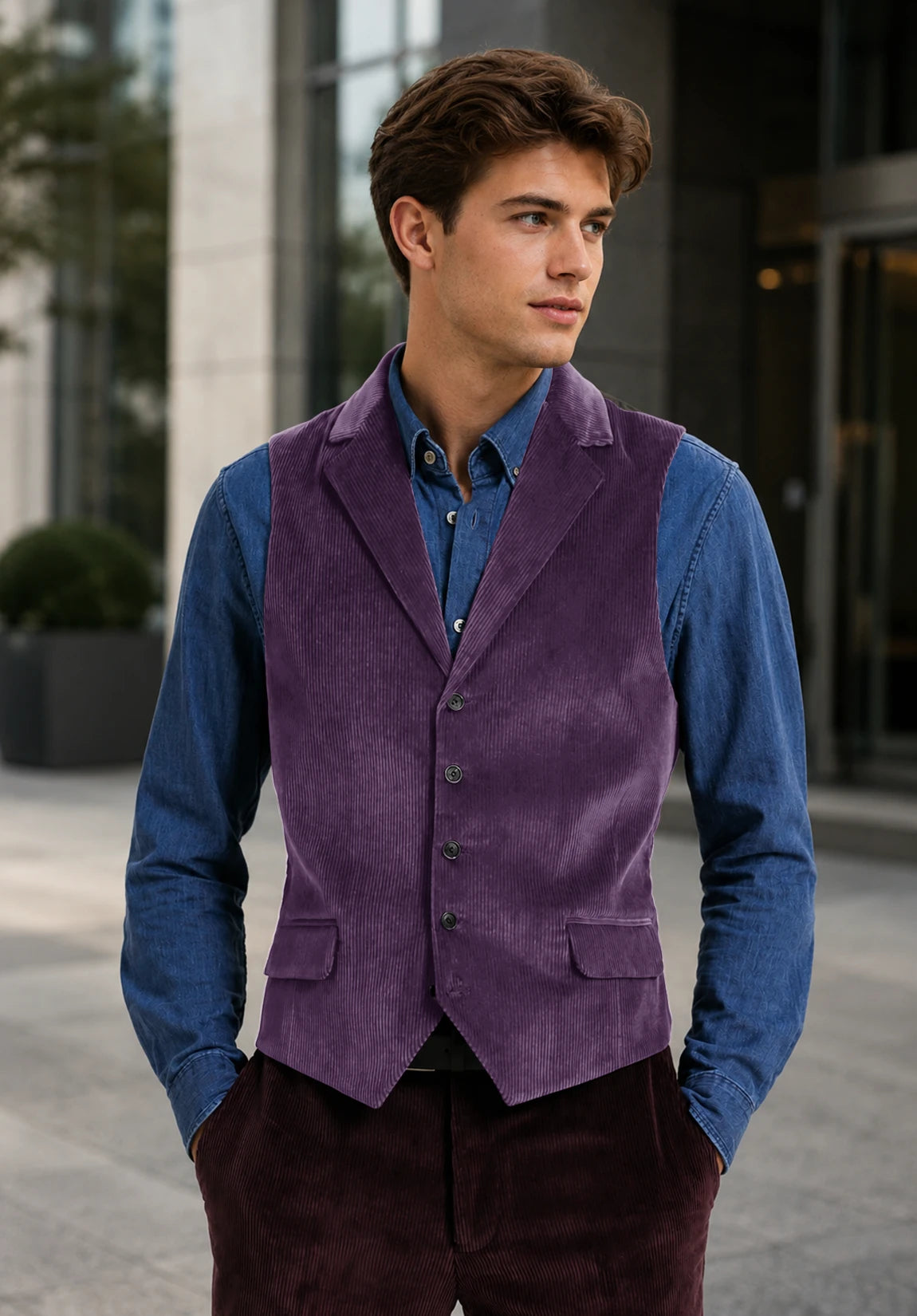 Men's purple vest