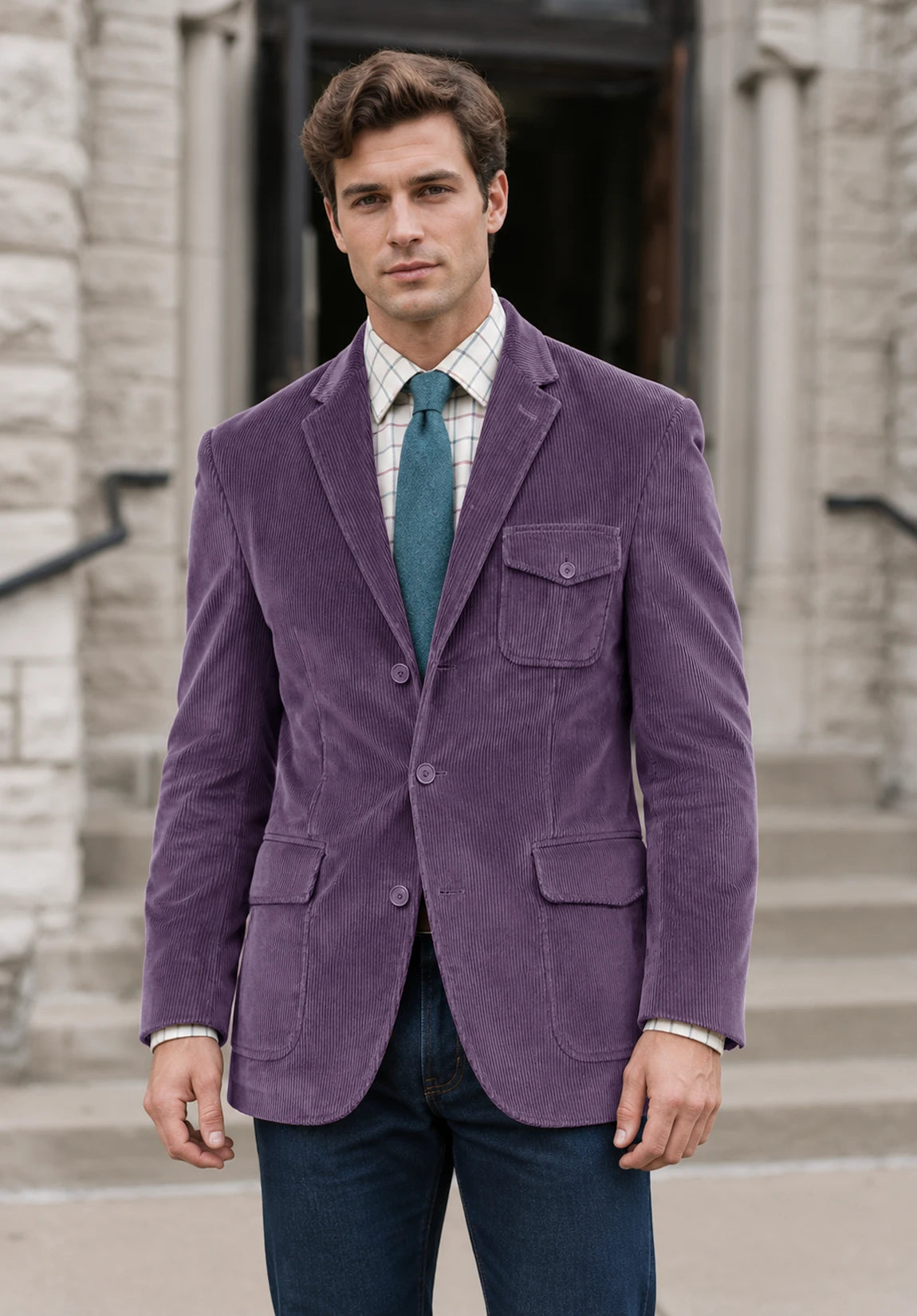Men's Purple corduroy jacket