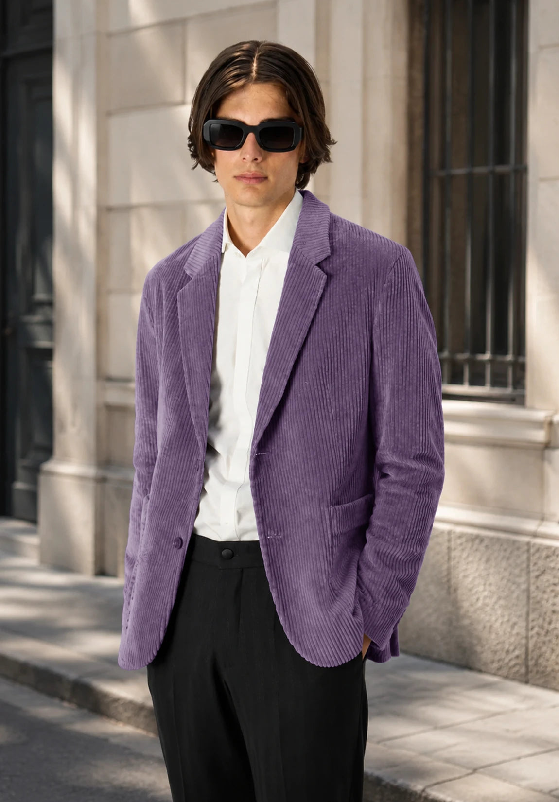 Men's purple corduroy jacket