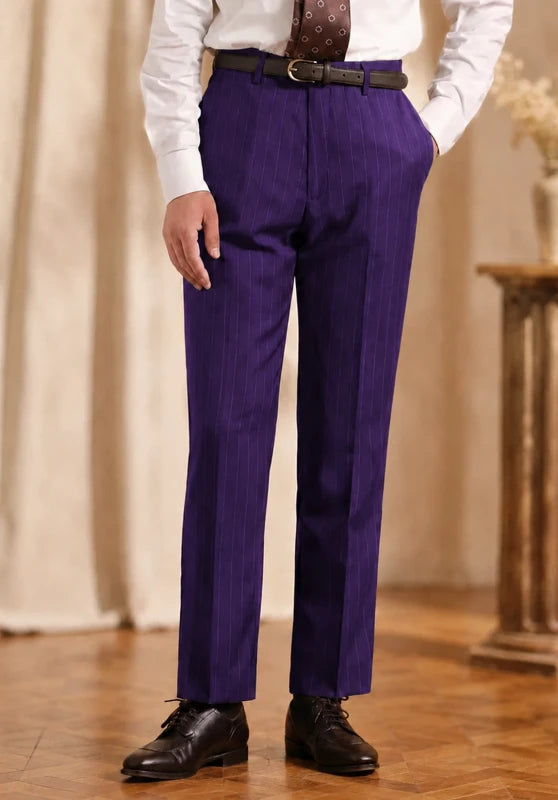 men Purple dress pants